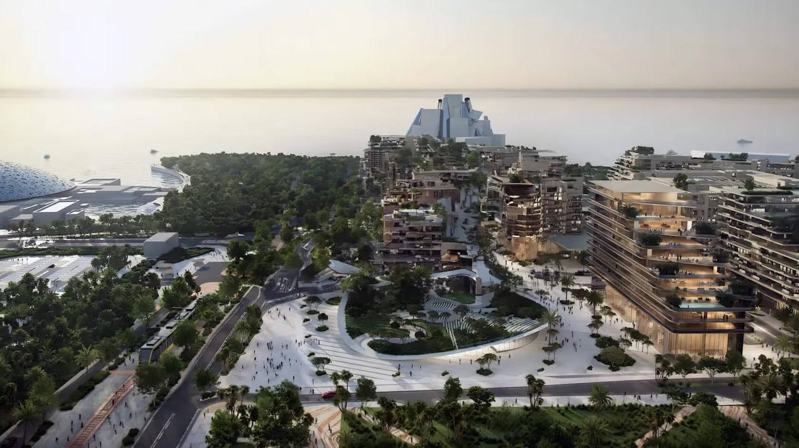 The Source Terraces amenities view — off-plan apartments in Saadiyat island