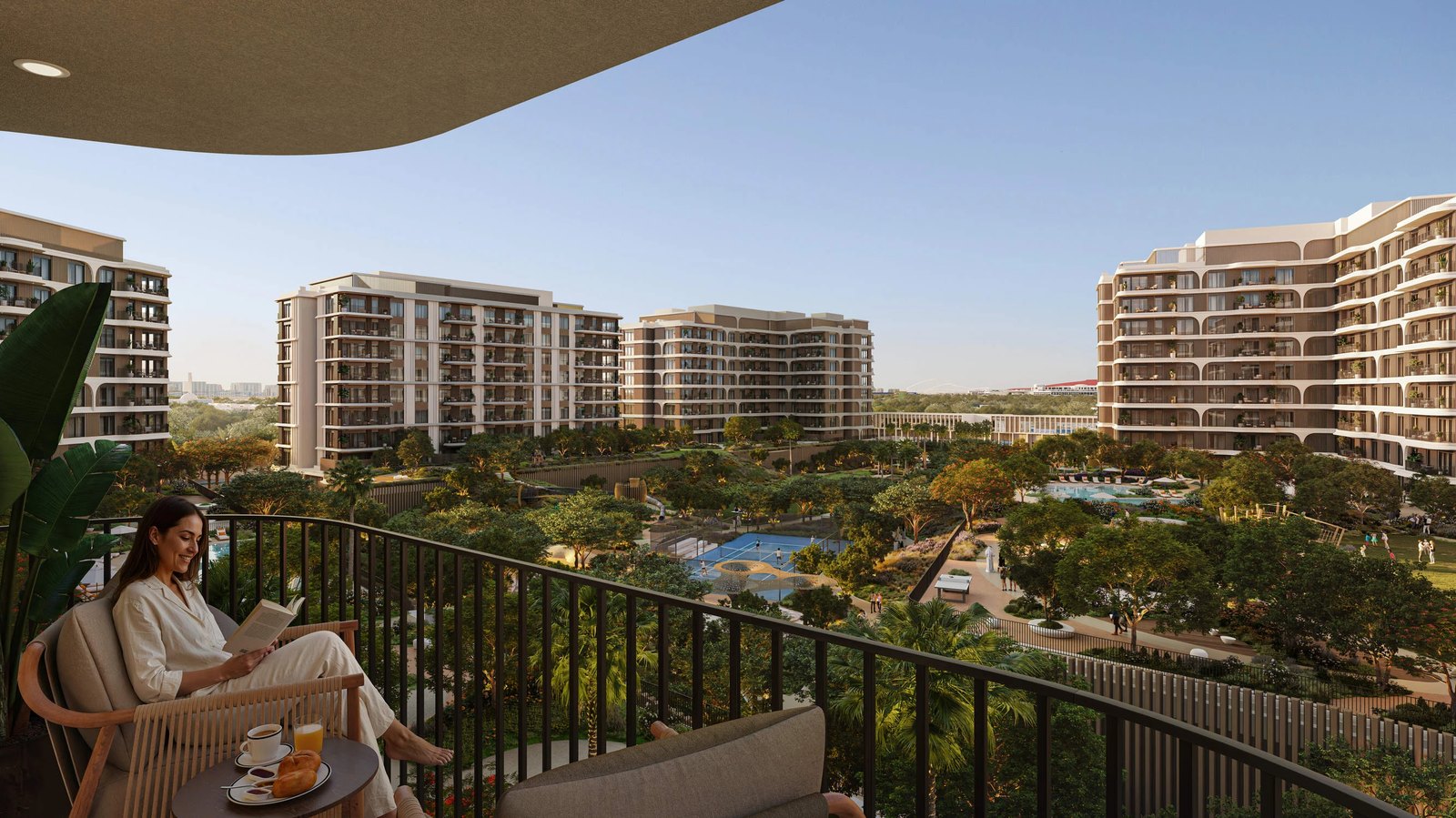 The Canopies at Yas Point exterior view — off-plan apartments in Yas Island