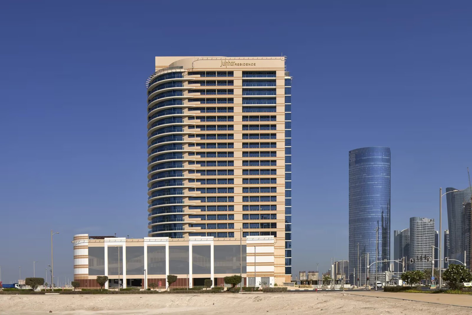 Julphar Residence exterior view — off-plan apartments in Al Reem Island