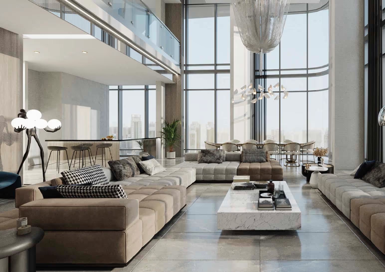Radiant Height amenities view — off-plan apartments in Al Reem Island