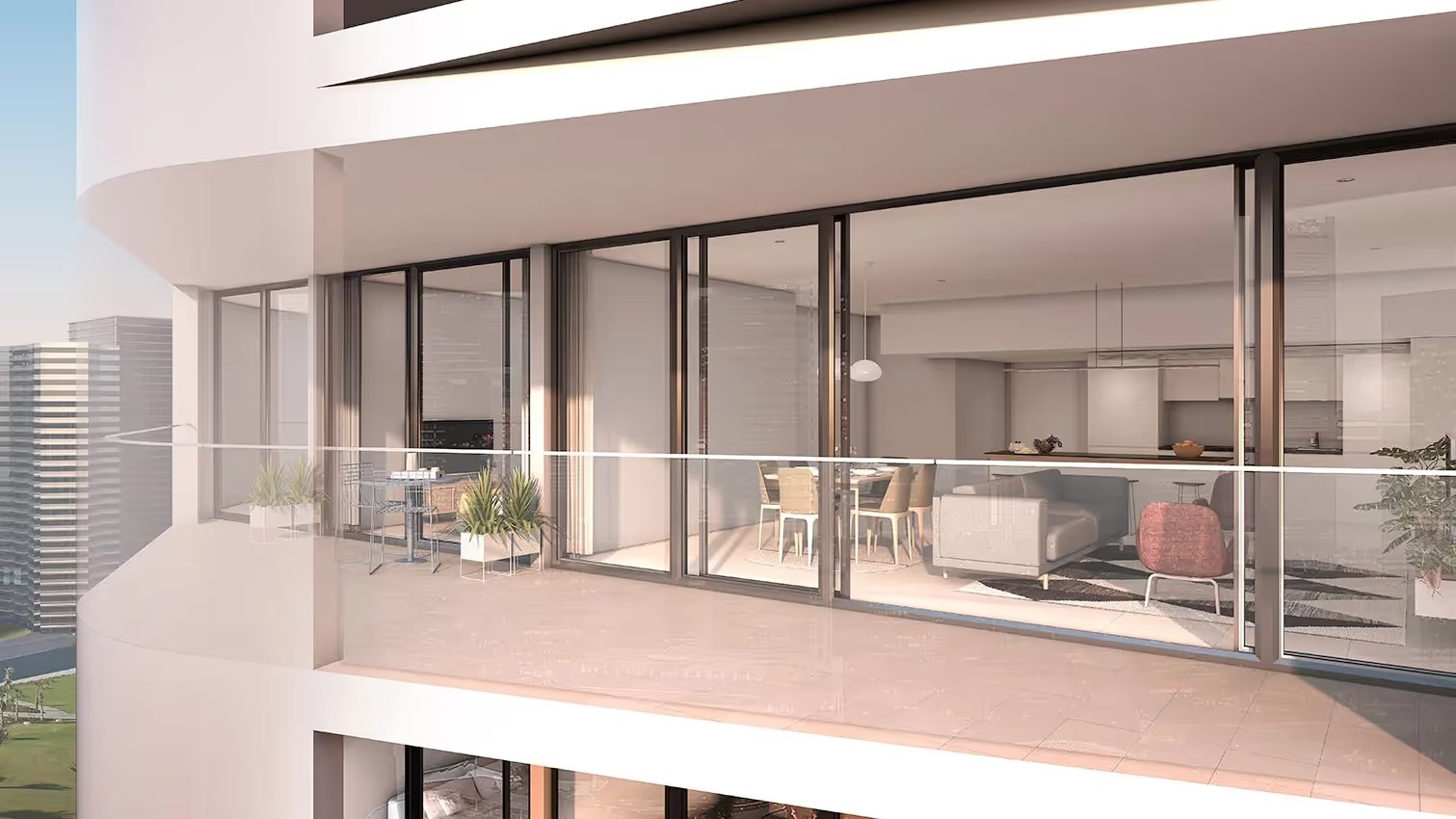 Shams Meera amenities view — off-plan apartments in Al Reem Island