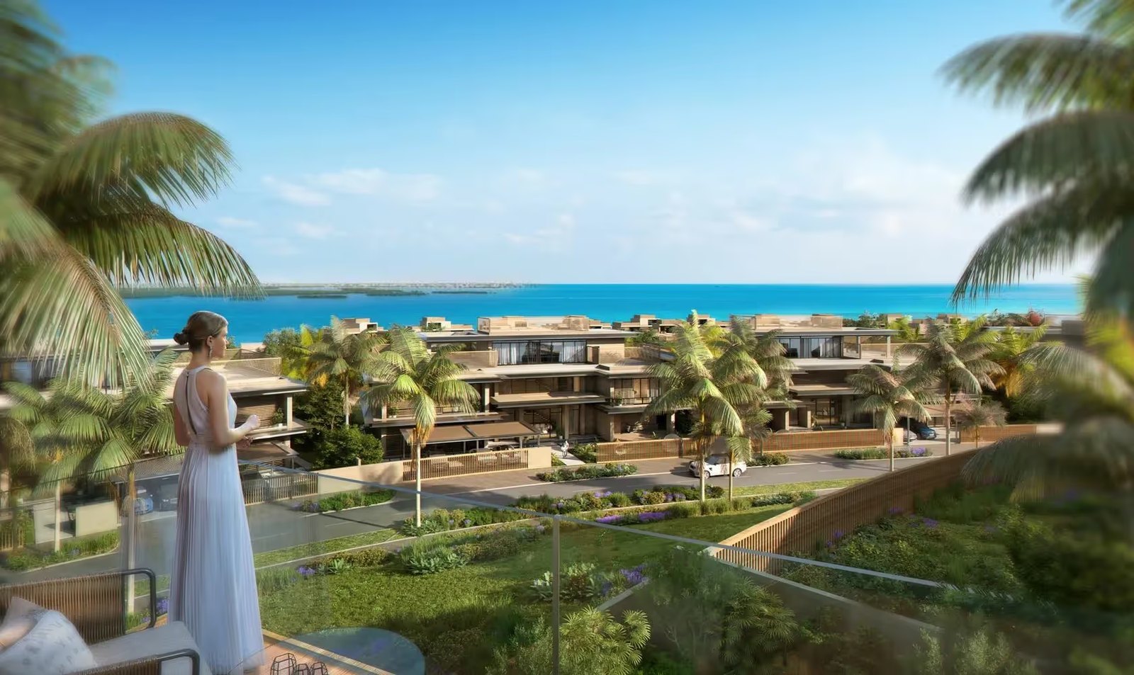 Sunset Valley amenities view — off-plan townhouses in Al Reem Island