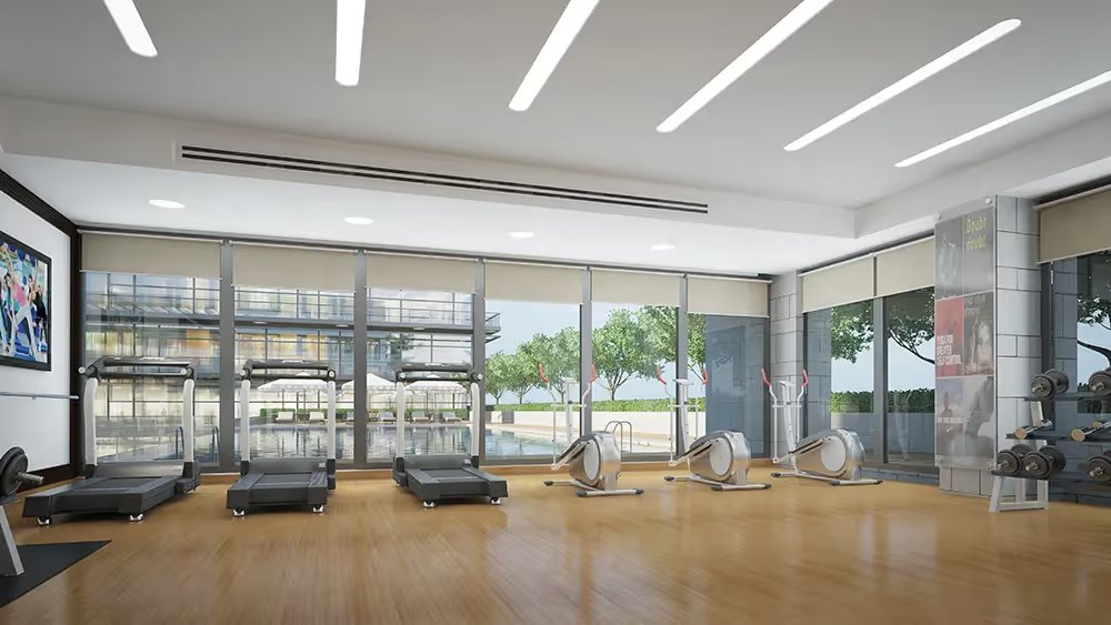Bloom Park View amenities view — off-plan villas in Saadiyat Island