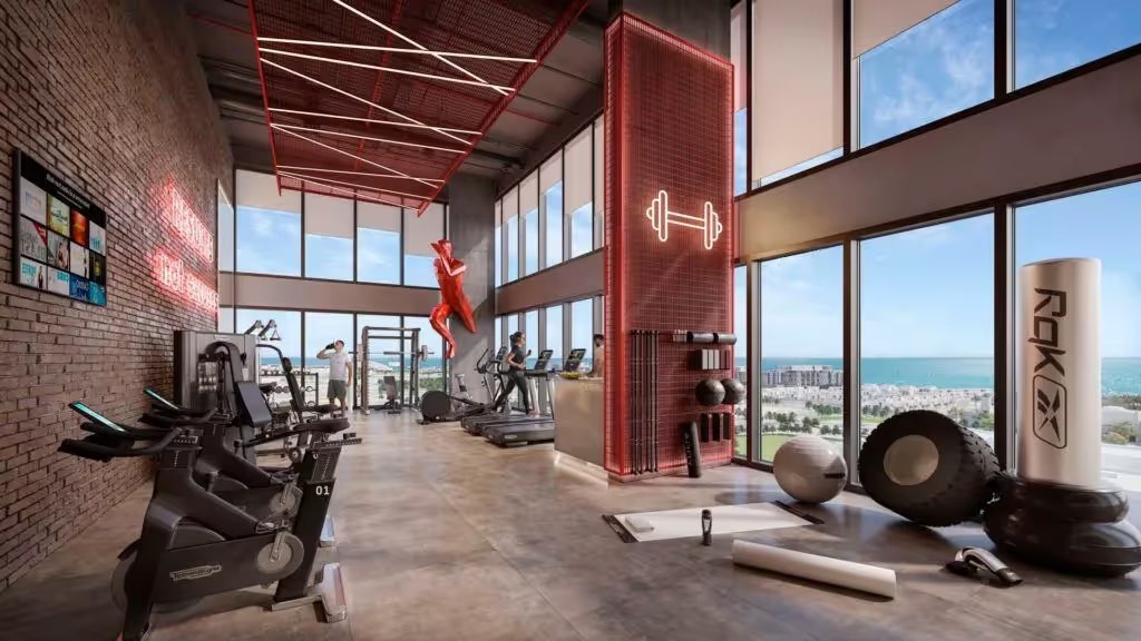 Manarat Living amenities view — off-plan apartments in Saadiyat Island