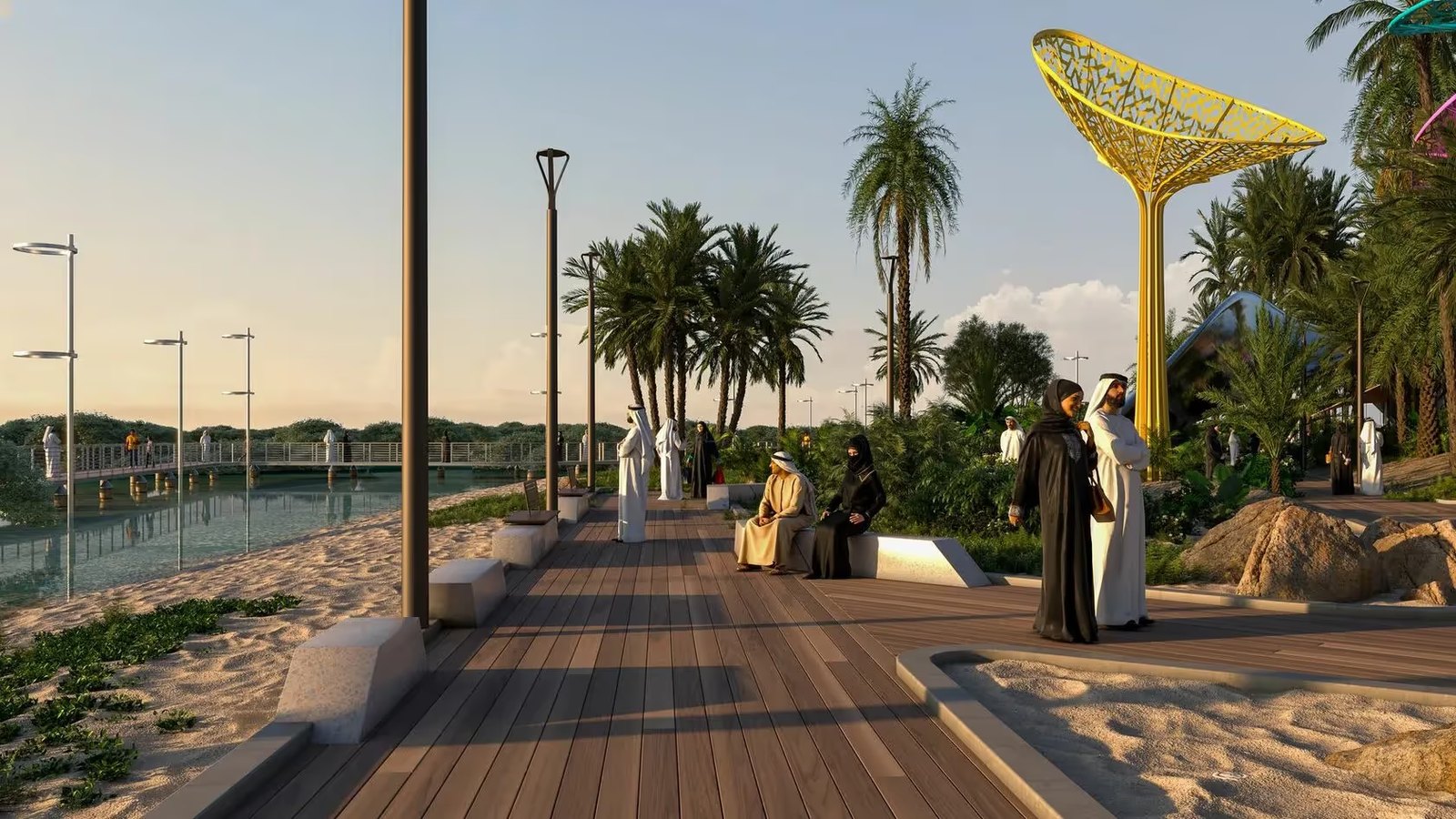 Saadiyat Lagoons Final Phase amenities view — off-plan villas in Saadiyat Island