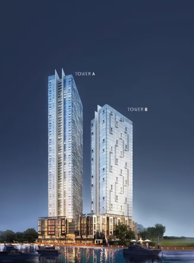 Horizon Towers exterior view — off-plan apartments in Al Reem Island