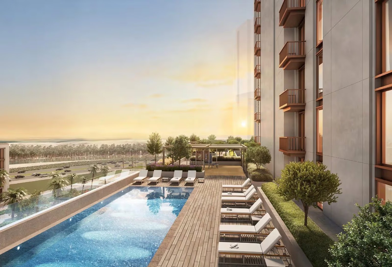 Reflection amenities view — off-plan apartments in Al Reem Island