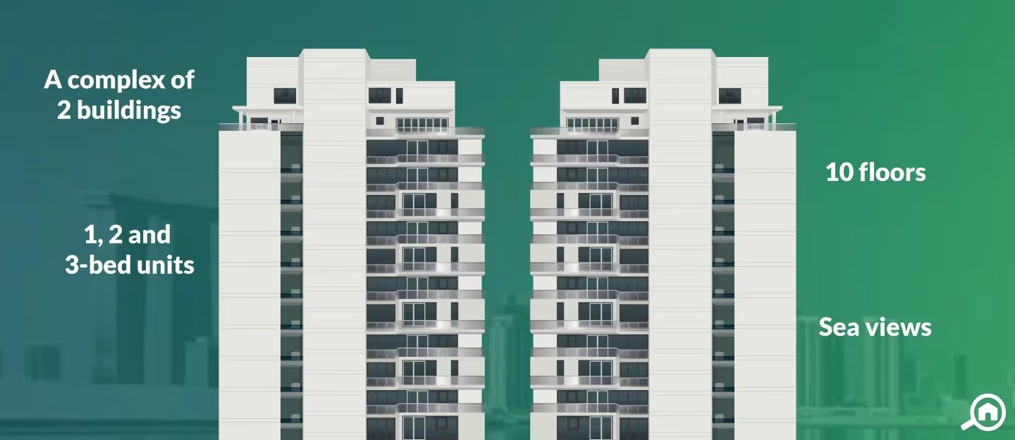 Yasmina Residence amenities view — off-plan apartments in Al Reem Island