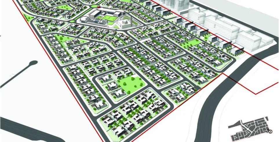 Al Merief amenities view — off-plan villas in Khalifa City