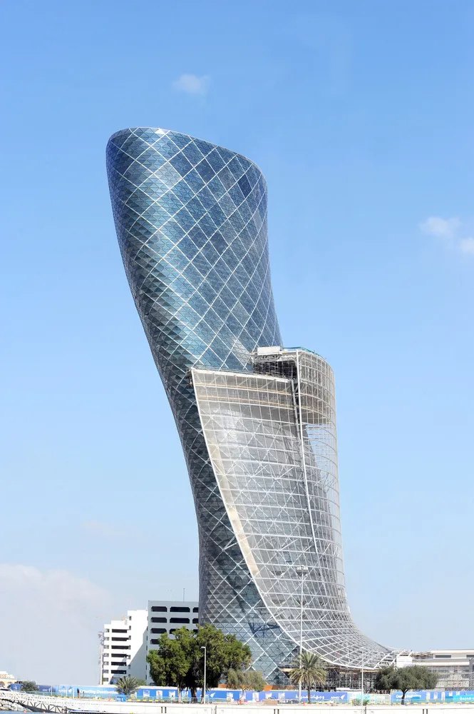 Capital Gate Tower amenities view — off-plan apartments in Abu Dhabi City