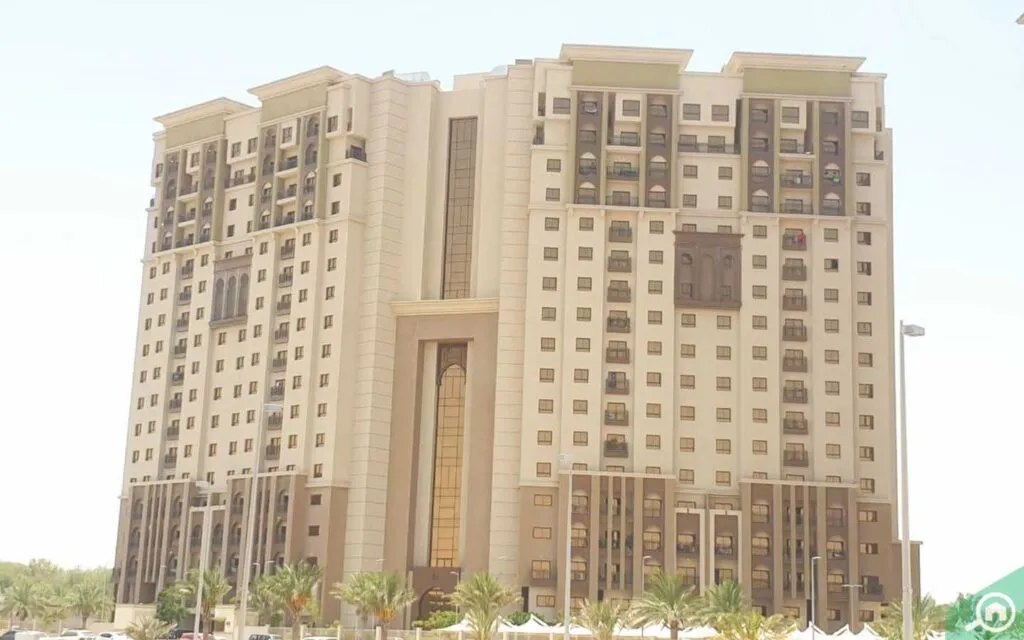 Mussafah Gardens exterior view — off-plan apartments in Mussafah