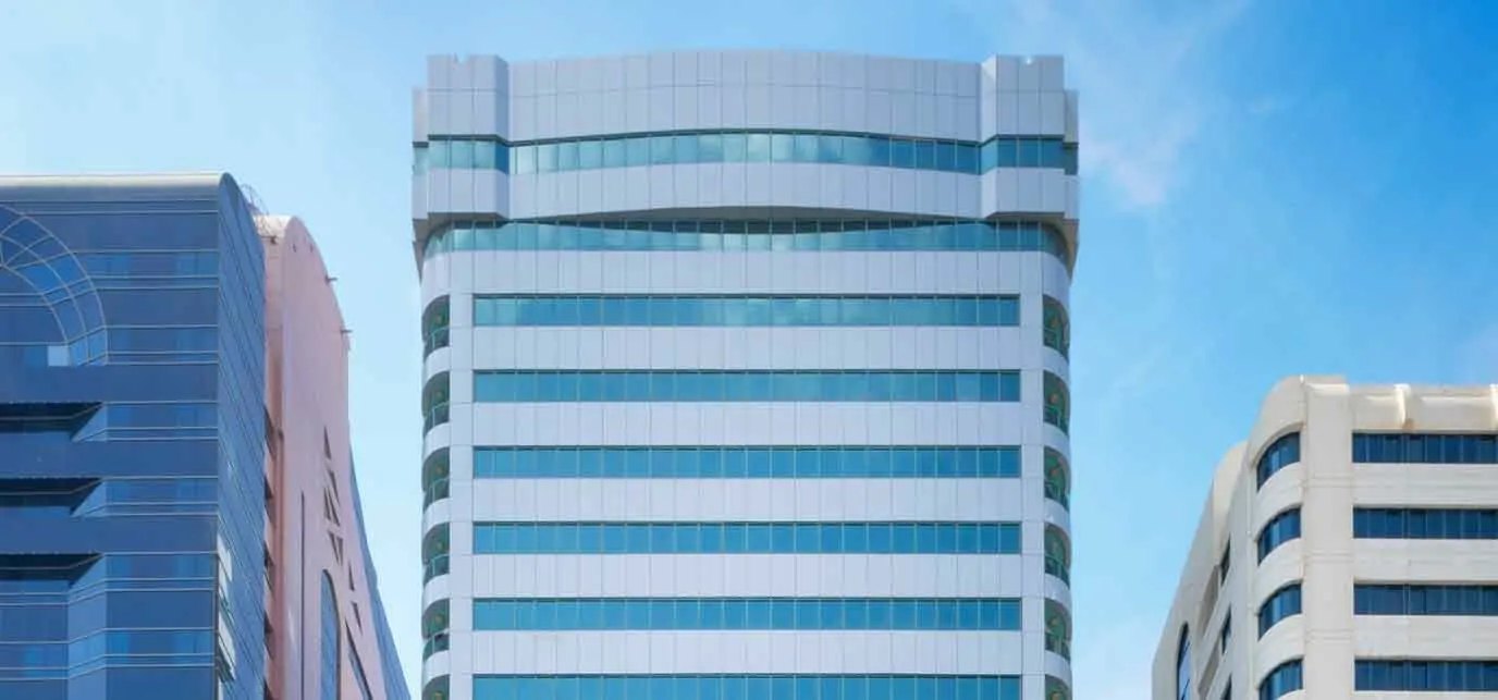 Sultan Tower exterior view — off-plan apartments in Khalifa Bin Zayed The First Street