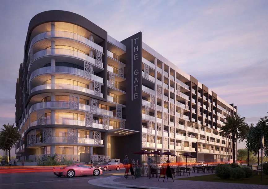 The Gate exterior view — off-plan apartments in Masdar City