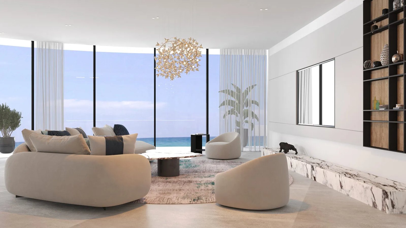 Sea La Vie amenities view — off-plan apartments in Yas Bay