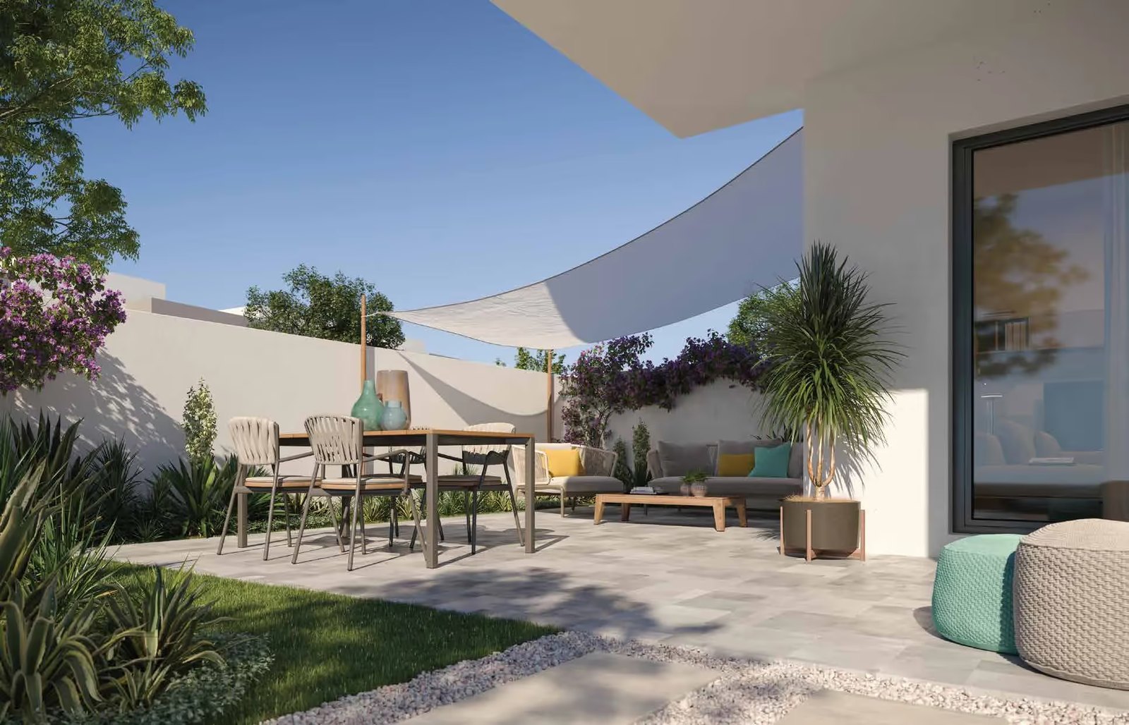 Noya exterior view — off-plan townhouses, villas in Yas Island