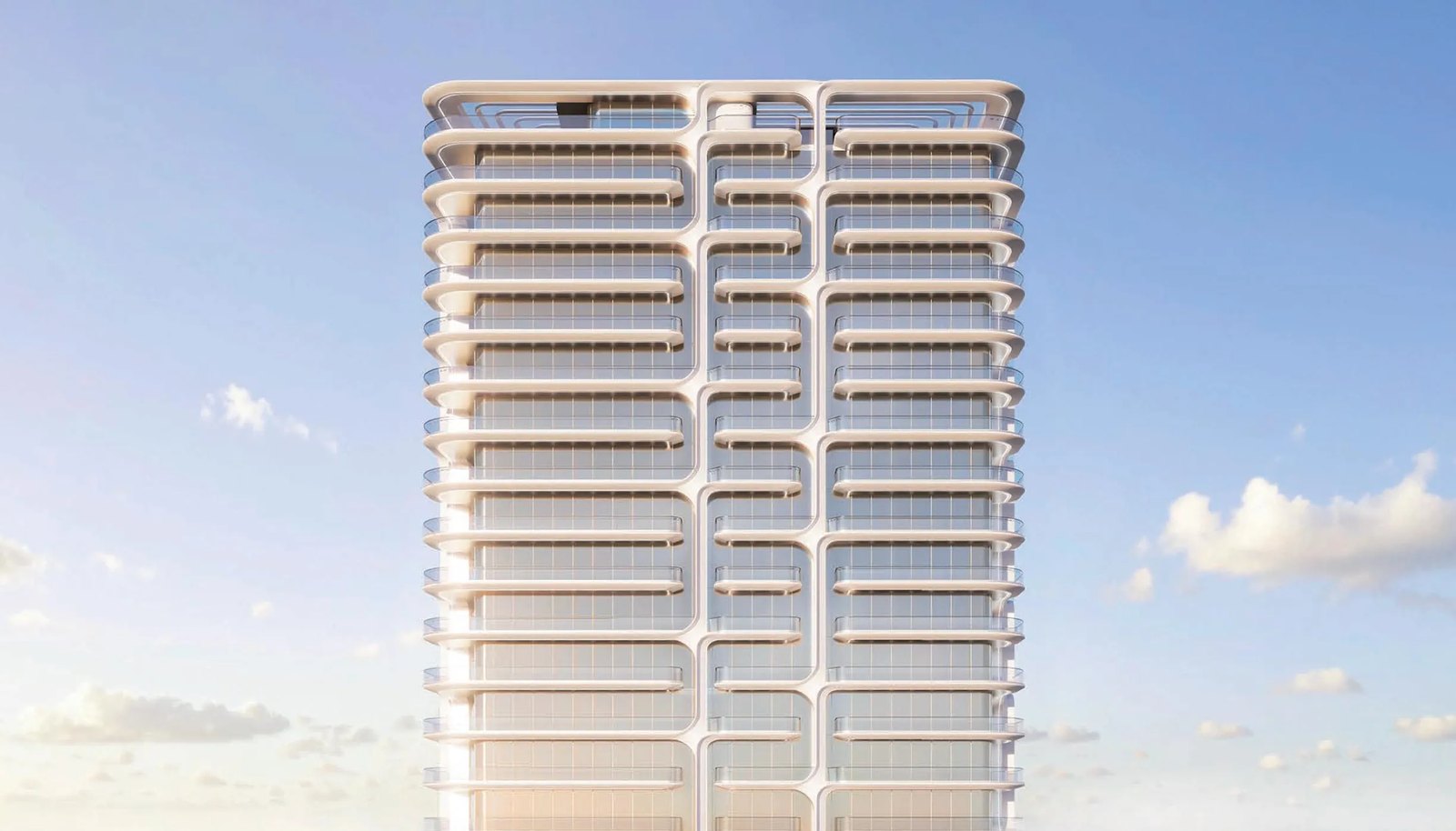 Stellar exterior view — off-plan apartments, villas, penthouses in Yas Bay