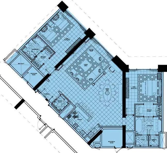 Fairmont Marina Residences by National Investment Corporation — Marina Island off-plan Apartments